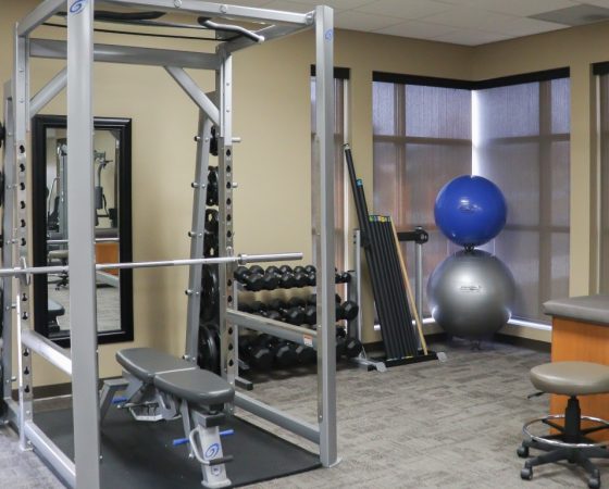 Squat Rack and Weights