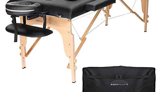 Professional Portable Folding Massage Table with Carrying Case – Black
